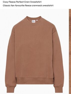 TNA Cozy Fleece Crewneck Sweatshirt - Brown